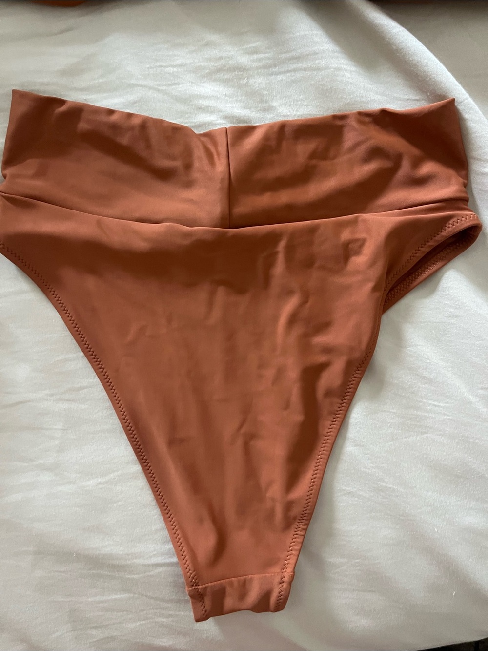 Aerie Boho Neutral Rust Orange Twist Front Bikini Set - Picture 5 of 8